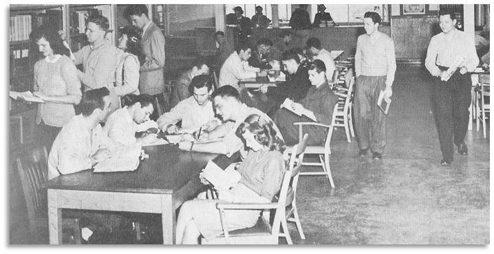 Studying at Vanport, 1947