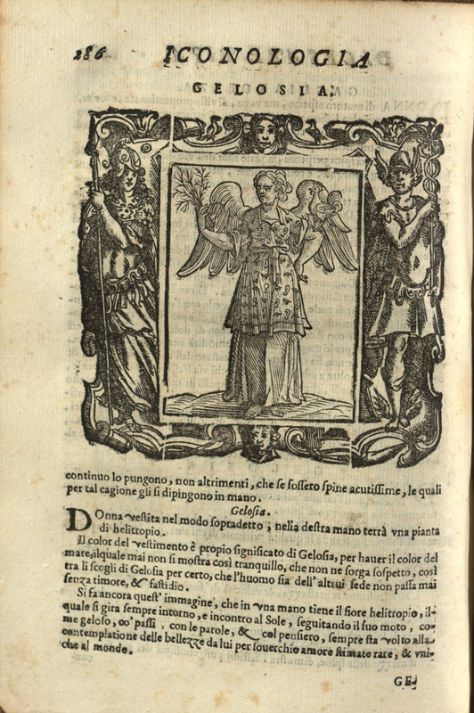 "Gelosia," p. 286, Iconologia di Cesare Ripa