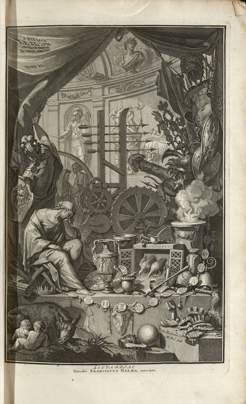Frontispiece engraving, t.2, Samuel Pitiscus Lexicon 1713