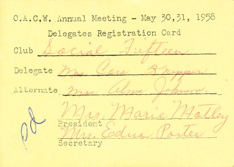 OACW Delegate Card