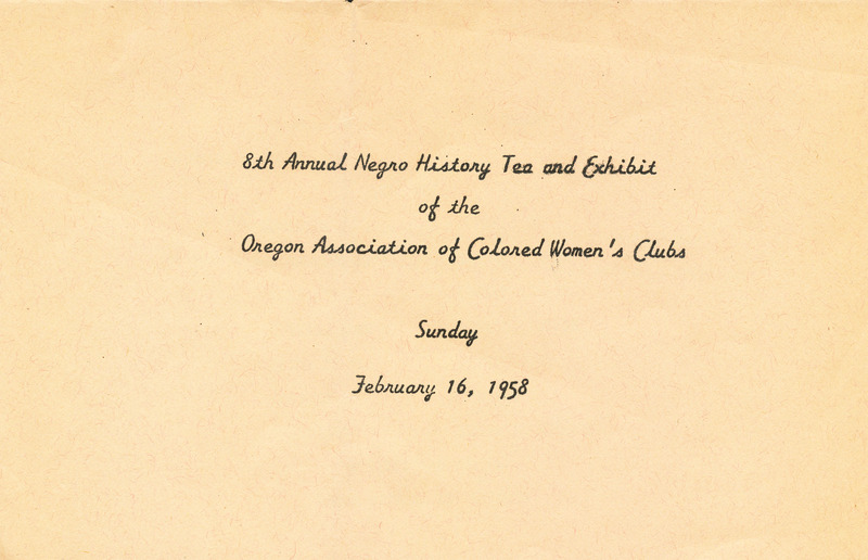 8th Annual Negro History Tea and Exhibit
