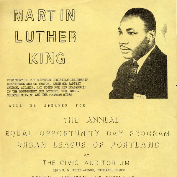 Urban League Flyer MLK Visit 1961