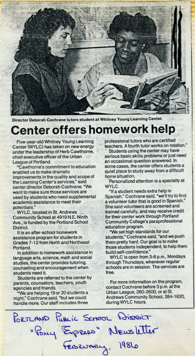 Deborah Cochrane News Clipping 1986