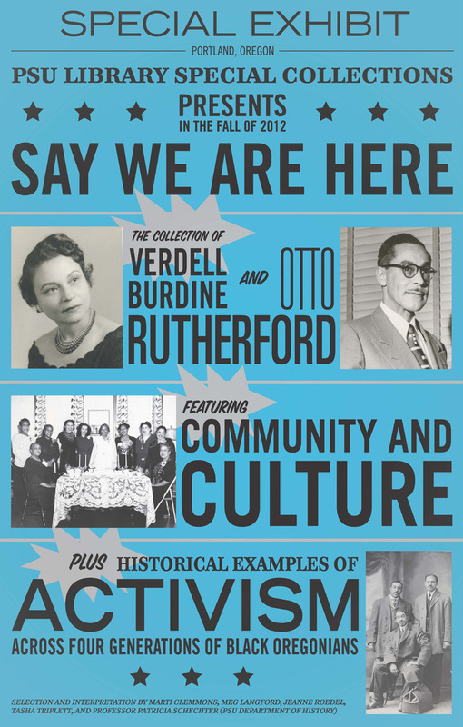 Exhibit poster for "Say We Are Here" designed by Thomas Cober.
