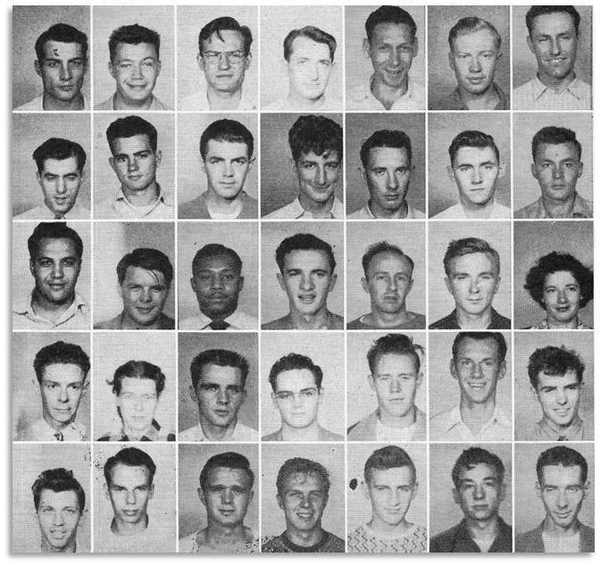 Students pictured in the 1947-48 Vanport <em>Viking</em> annual
