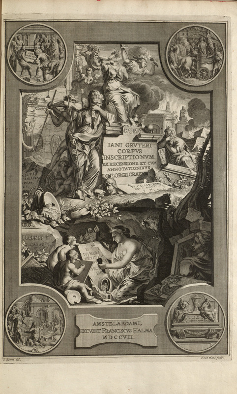 Engraving, t.1 pt.1, Jan Gruterus Inscriptiones 1707