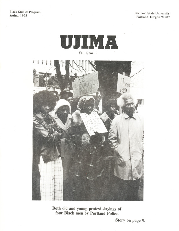 Ujima, vol. 1 no. 3 (Spring 1975) front cover