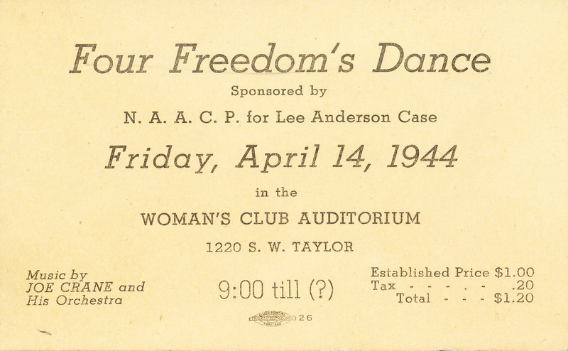 "Four Freedom's Dance" invitation