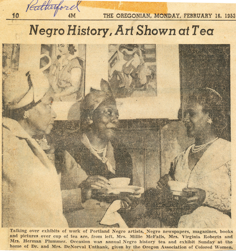 Negro History Tea clipping