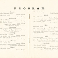 Program in Culture Club Year Book 1945-46