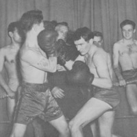 Boxing students in the ring, 1947