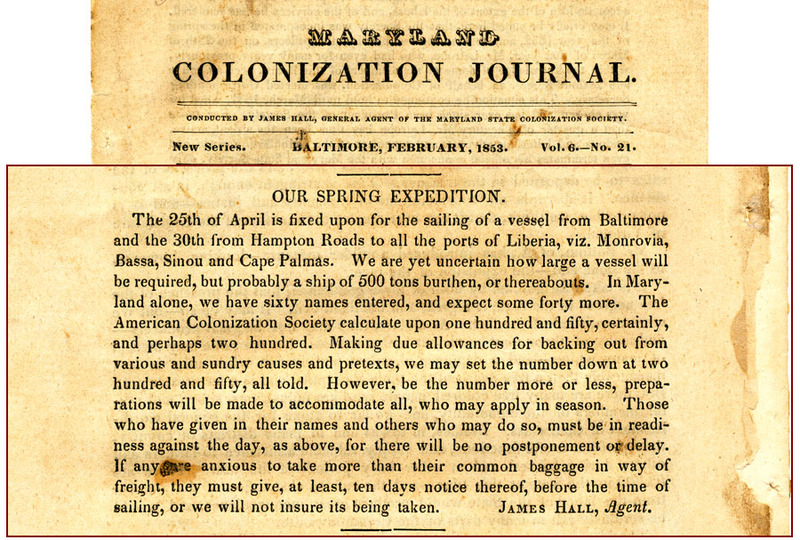 Maryland Colonization Journal - Spring Edition