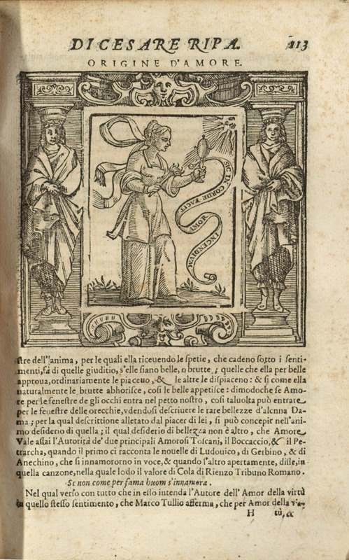 Origine d'Amore, p.113, Iconologia di Cesare Ripa 1613