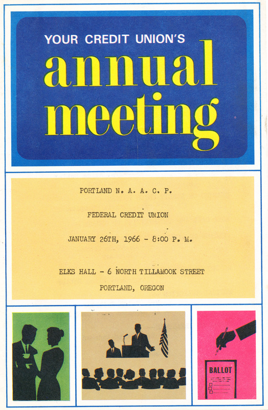 NAACP Federal Credit Union annual meeting agenda, 1966
