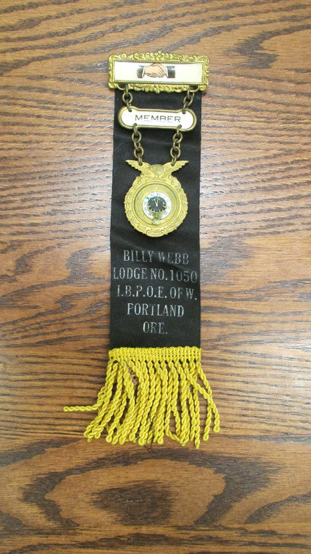 IBPOE member pin and ribbon