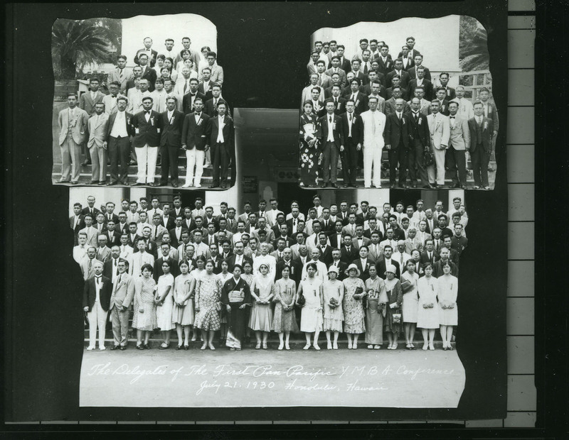 Delegates at the Pan-Pacific Young Men’s Buddhist Association Conference, Honolulu, Hawaii, 21 July 1930 