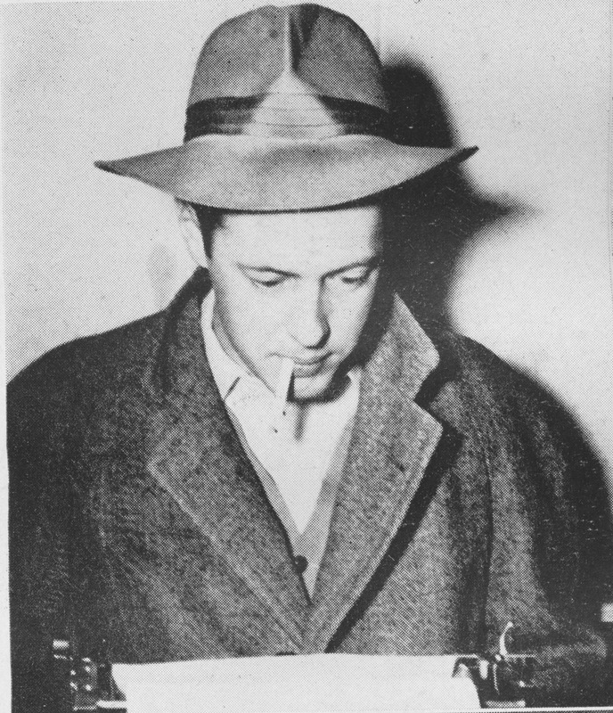 Bill Pilling, editor of the <em>Vanguard</em>, fall 1947<br />