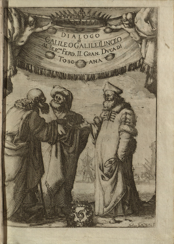 Frontispiece, Dialogo di Galileo Galilei, 1632