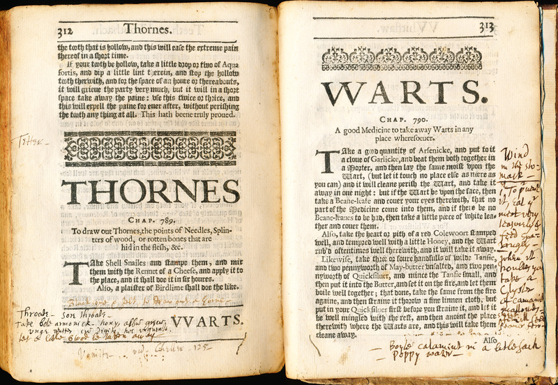 Warts, pp.312-313, Treasurie for the Diseased 1631
