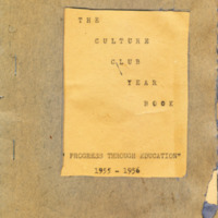 Cover of Culture Club Year Book 1955-56